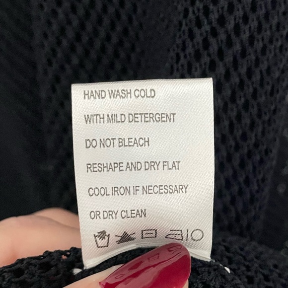 NEW InCashmere Black Mesh Tank Dress Size Medium Party evening coverup. 22 - Picture 5 of 7